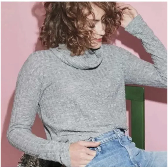 BP Sweater Womens XL Ribbed Cowl Neck Pullover Long Sleeve Soft Stretchy Top - Picture 1 of 9